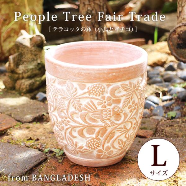 フェアトレード People Tree テラコッタの鉢(L) 5号鉢  ガーデニング 素焼き プラン...