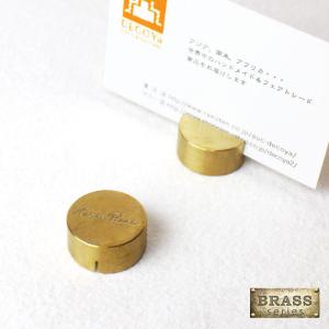 カードスタンド 真鍮 （ ブラス・ラウンドカードスタンド・１点 ）カードホルダー 小さい 値札立て プライススタンド Brass（メール便可）｜decoya2