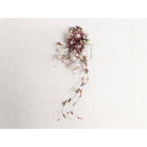 スカピオサ風の布花リースの詳細画像1