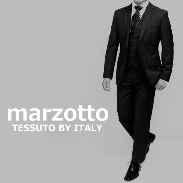 SALE 春夏 新品 marzotto 伊マルゾット 灰グレー 10mmストライプ 2つボタン ベス...