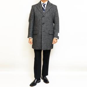 ハリスツイード メンズ チェスターコート 新品...の詳細画像2