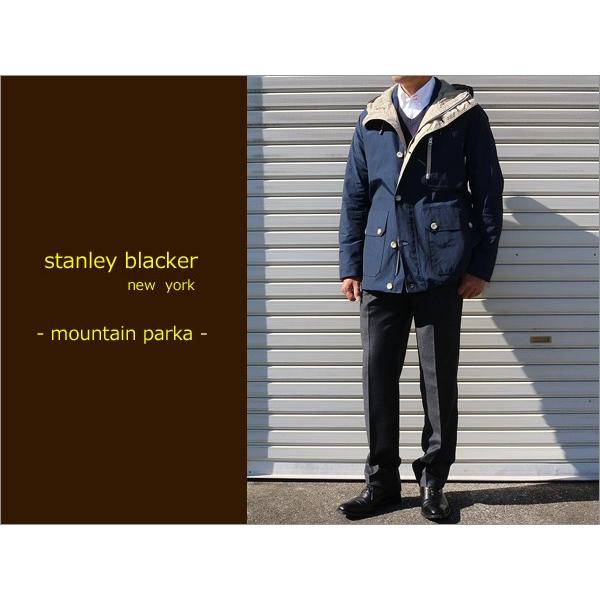 2017-18秋春モデル 新品 スタンリーブラッカー 撥水加工 濃紺ネイビー 1枚仕立て マウンテン...