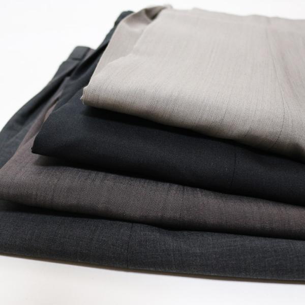 春夏 新品 「 ゆったり定番ツータック 」 選べる4色 モヘア混 PLAY MOLE ツータックパン...