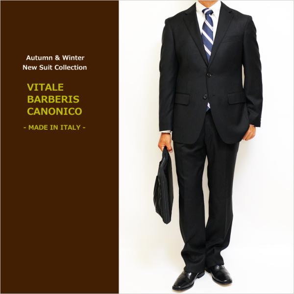 スーツ メンズ 2020-21 新作 秋冬 伊 カノニコ Super100s 黒っぽい 濃紺ネイビー...