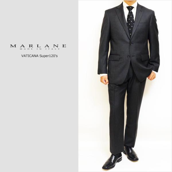 スーツ メンズ 新作 秋冬 マルラーネ Super120's 「国内オーダー工場生産」 灰グレー杢 ...