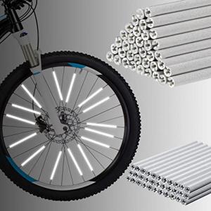 Saitrewed 自転車スポーク用反射板 72本入り 80mm 反射
