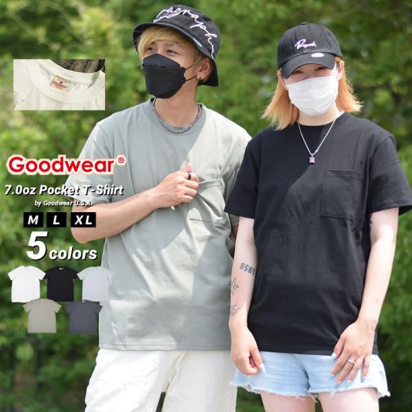 Goodwear グッドウェア ポケットTシャツ 半袖 メンズ レディース USAコットン 7オンス...
