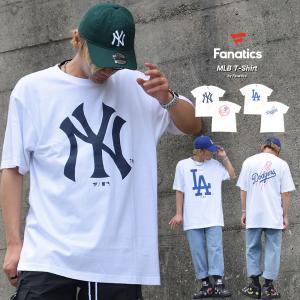 Fanatics ファナティクス Tシャツ 半袖 メンズ レディース MLB ロゴ バックプリント NY LA MLO122SS0003｜deep