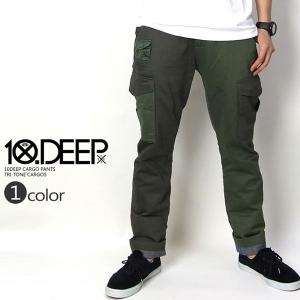 10DEEP テンディープ スリムカーゴパンツ メンズ ミリ...