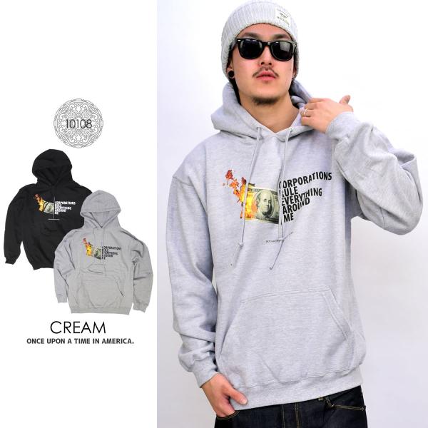 10108 パーカー メンズ 裏起毛スウェット プルオーバー B系 HIPHOP ヒップホップ ブラ...