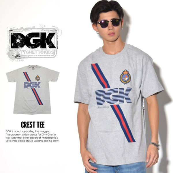 ディージーケー DGK Tシャツ メンズ CREST TEE グレー