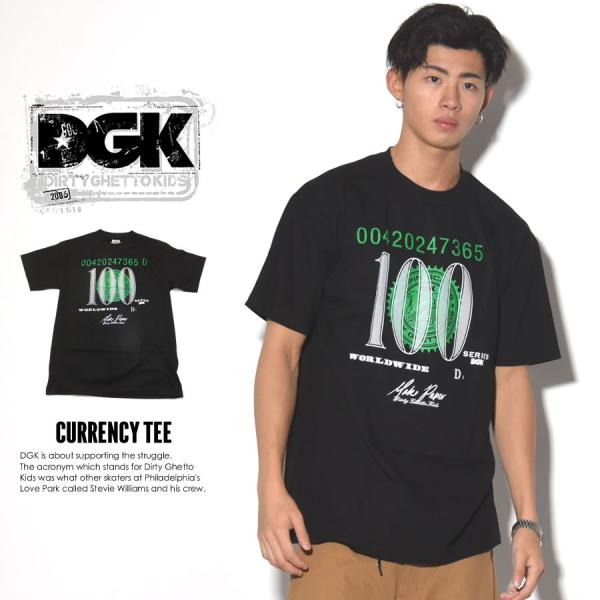 ディージーケー DGK Tシャツ メンズ CURRENCY TEE ブラック