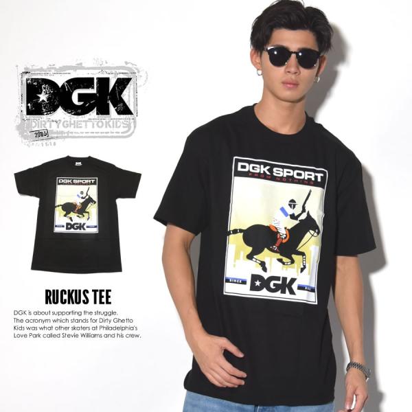 ディージーケー DGK Tシャツ メンズ RUCKUS TEE ブラック