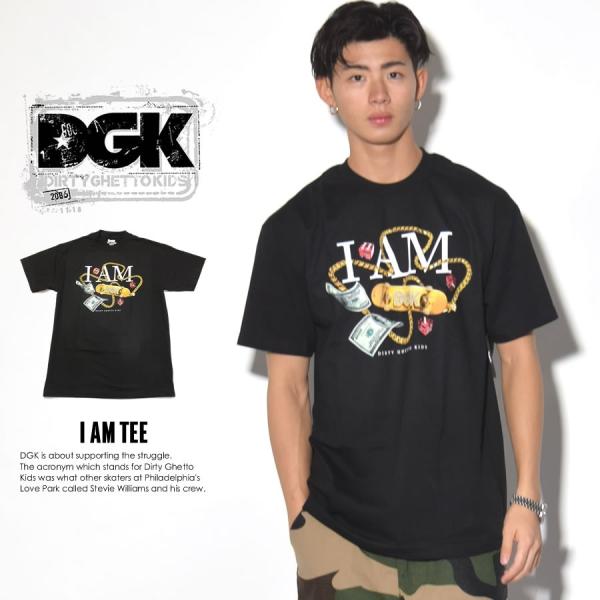 ディージーケー DGK Tシャツ メンズ I AM TEE ブラック