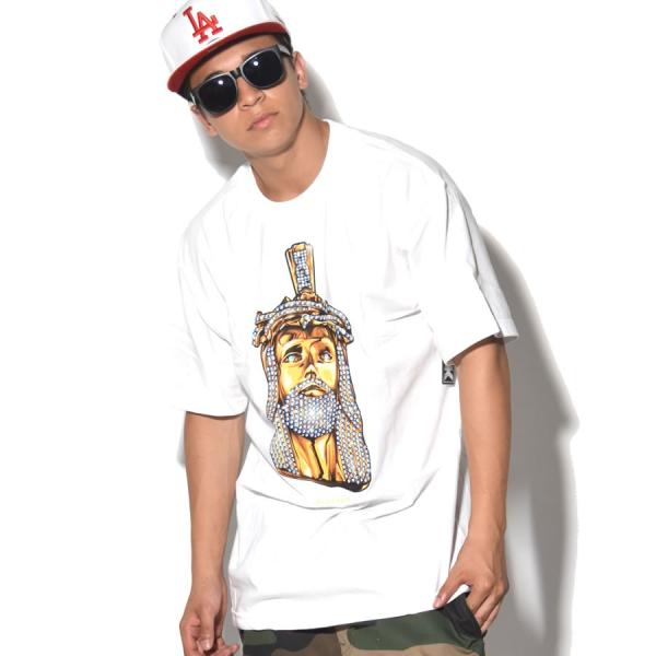 ディージーケー DGK Tシャツ メンズ プリント JESUS PIECE TEE 白 ホワイト