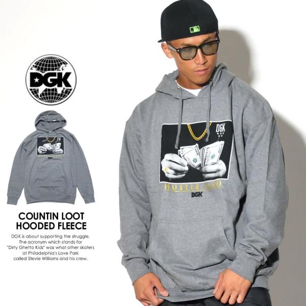 ディージーケー DGK スウェットプルオーバーパーカー メンズ 裏起毛 COUNTIN LOOT H...