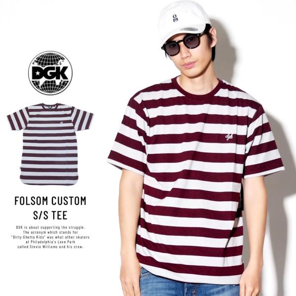 ディージーケー DGK ボーダーTシャツ メンズ FOLSOM CUSTOM S/S TEE DSS...