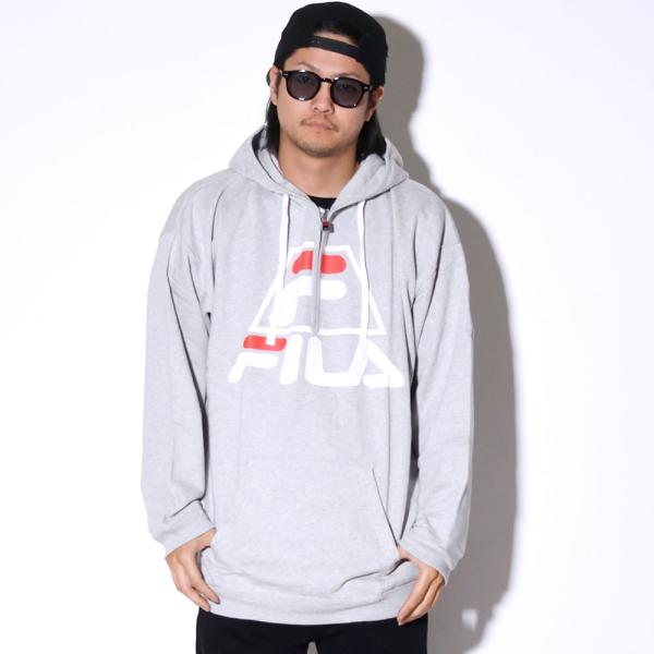 FILA HERITAGE フィラ ヘリテージ パーカー メンズ オーバーサイズ ハーフジップ プル...