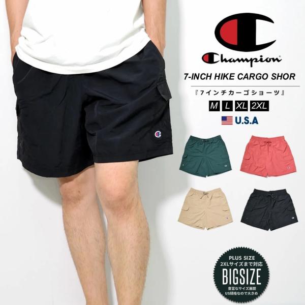 チャンピオン ハーフパンツ ナイロン カーゴ ショートパンツ メンズ レディース Champion ...
