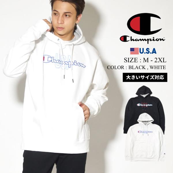 Champion チャンピオン スウェット パーカー メンズ プルオーバー 裏起毛 ゆったり ブラン...