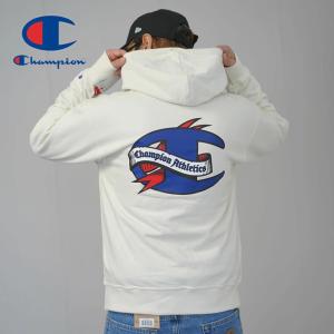 Champion チャンピオン パーカー メンズ 裏起毛 スウェット プルオーバー オーバーサイズ POWERBLEND GRAPHIC HOODIE GF89H 586NKA USA企画｜deep