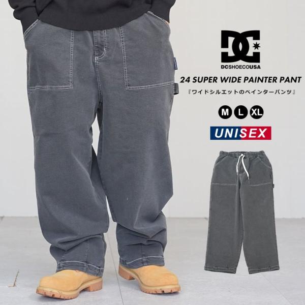 DC ディーシー スーパー ワイド ペインター パンツ ワイドシルエット メンズ ロゴ シンプル ボ...