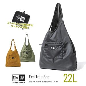 ニューエラ エコバッグ メンズ レディース NEW ERA エコトートバッグ 22L パッカブル 撥水 大容量 折りたたみ 大きめ コンパクト収納 おしゃれ ブランド