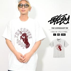 EYEDY アイディー Tシャツ メンズ 半袖 フロッキープリント ストリート系 ブランド EYE-431SS アッシュ｜deep