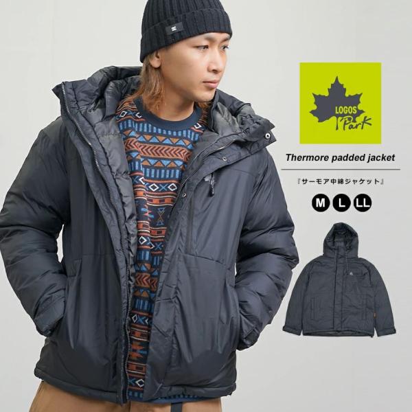LOGOS PARK ロゴス パーク 中綿ダウンジャケット メンズ アウター フード付き 断熱中綿 ...