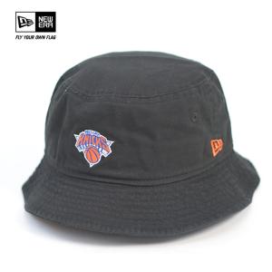 ニューエラ バケットハット 帽子 メンズ レディース NEW ERA バケット01 NBA BUCKET HAT ニューヨーク・ニックス ブラック｜deep