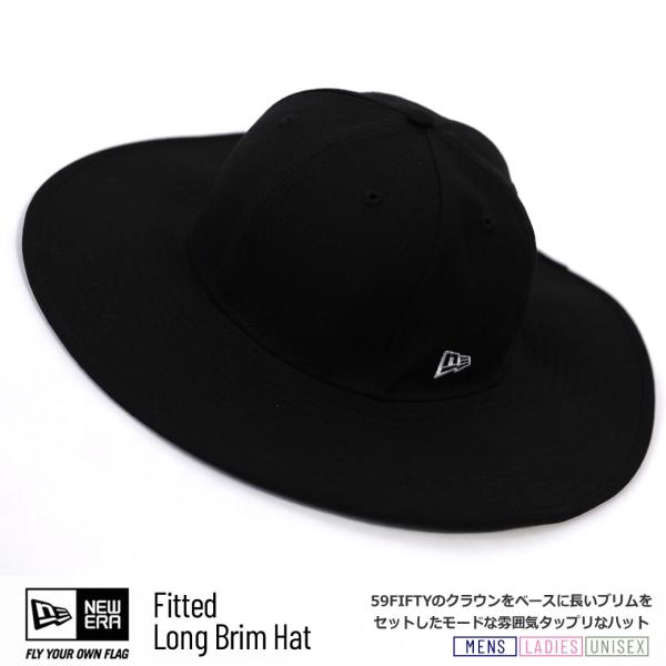 ニューエラ ロングブリムハット メンズ レディース つば広 ワイドブリム NEW ERA Fitte...