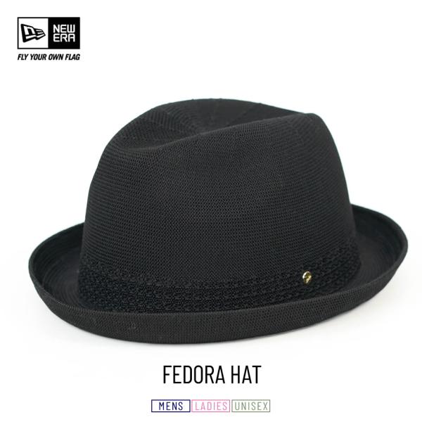 ニューエラ   フェドラハット メンズ レディース NEWERA ニットフェドーラ ブラック ゴール...