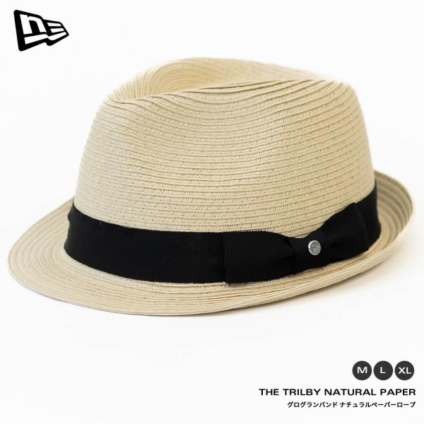 NEW ERA ハット 帽子 The Trilby グログランバンド ナチュラルペーパーロープ シル...