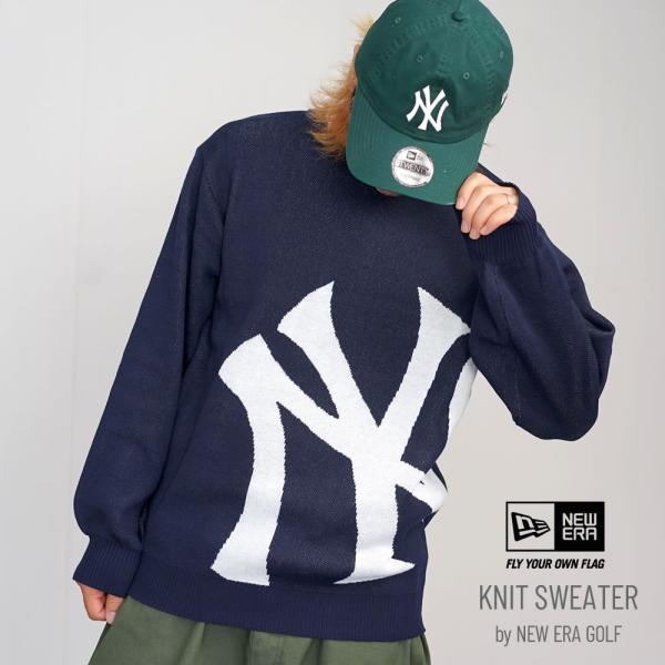 ニューエラ ゴルフ ニットセーター ニューヨーク・ヤンキース メンズ NEW ERA GOLF KN...