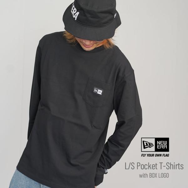 ニューエラ ロンT 長袖Tシャツ メンズ レディース NEW ERA 長袖コットンポケットTシャツ ...