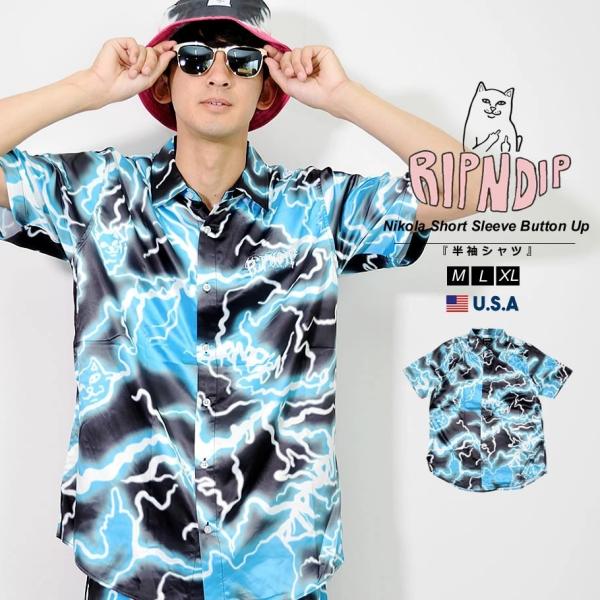 RIPNDIP リップンディップ アロハシャツ 柄シャツ メンズ 総柄 スケート ブランド ストリー...