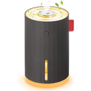 加湿器 卓上 大噴霧量 LED点灯&呼吸モード 暖色系 連続/間欠式加湿 水量確認可能 快速噴出 超音波式 除菌 車用加湿器 ミニ加湿器 オフィス/部屋/車載 携帯用｜deepark-store