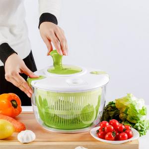 耐久性と巧みな 野菜水切り器果物と野菜のスピンドライヤー手動サラダ脱水機 5L｜deepark-store