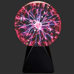 プラズマボール ガラス玉 おもちゃ USB駆動の科学玩具放電ボール タッチと音を感知するプラズマボール クリスマスギフト用のノベルティグッズ (8インチ)｜deepark-store