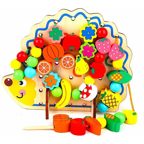 知育玩具 紐通し ひもとおし おもちゃ 知育 木製 バランス感覚と集中力を養う 誕生日 クリスマス ...