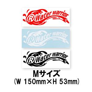 【RealBvoice】STICKER W/W Mサイズ／WATER WARRIORロゴステッカー｜deepblue-ocean