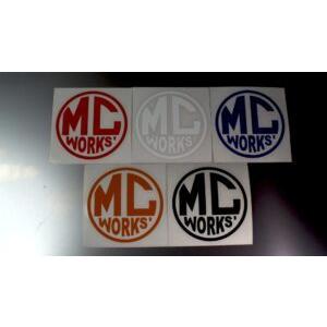 MCワークス　カッティングデカール　デカール／丸ロゴ（ラウンドタイプ）／ Mサイズ（80ｍｍ）