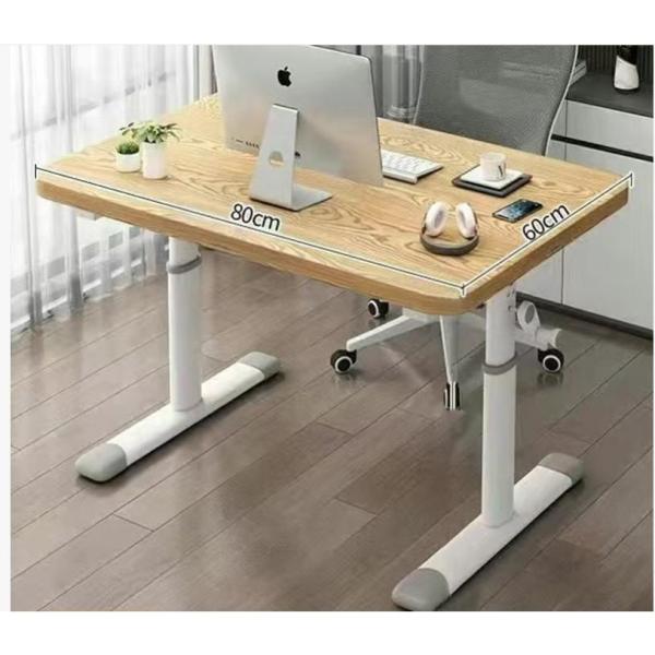 デスク 机 昇降式 高さ調整 65?90cm PCデスク ホワイト 幅80/100cm 奥行60cm...