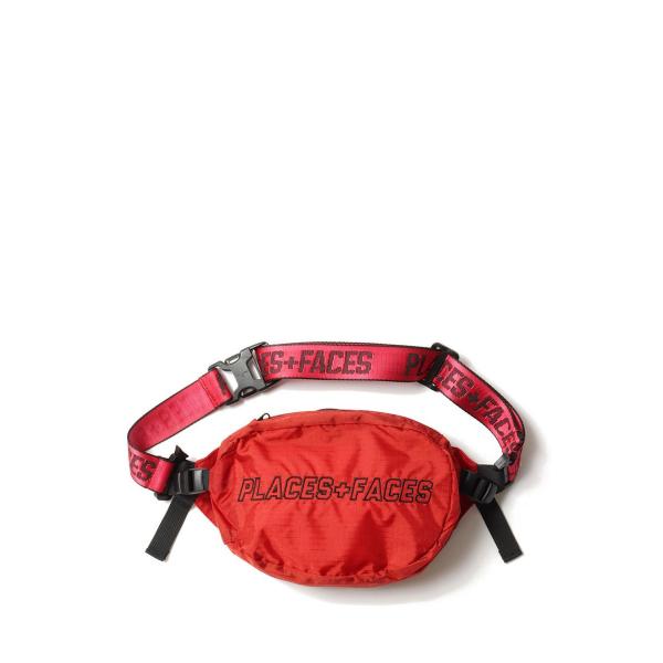 【P5倍 / SALE】WAIST BAG/RED Places+Faces(プレイシズプラスフェイ...