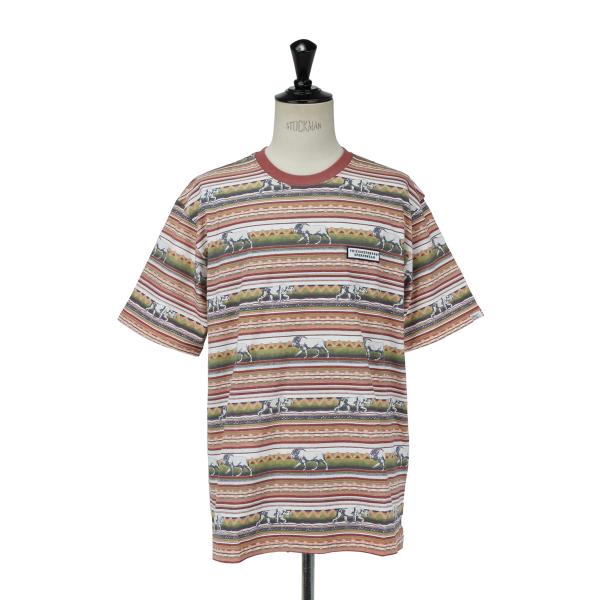 【P5倍】Printed LION Stripe Tee/Orange(TN21STS036) Th...