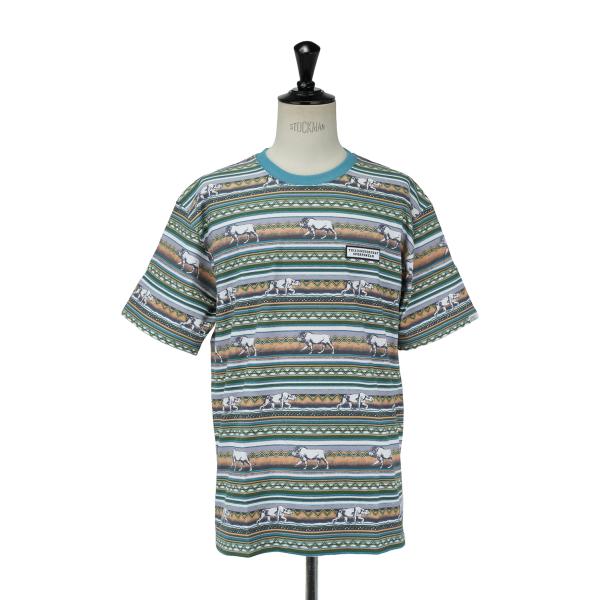 【P5倍】Printed LION Stripe Tee/Blue(TN21STS036) This...