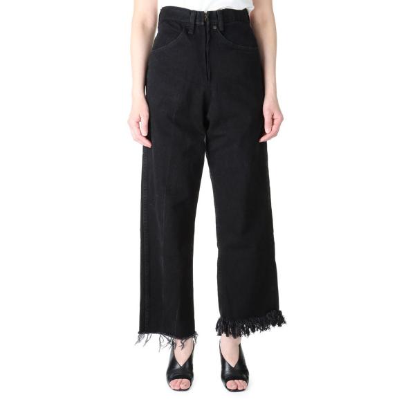 Fringe denim pants-Black-26size(ccbs-01) 77circa -...