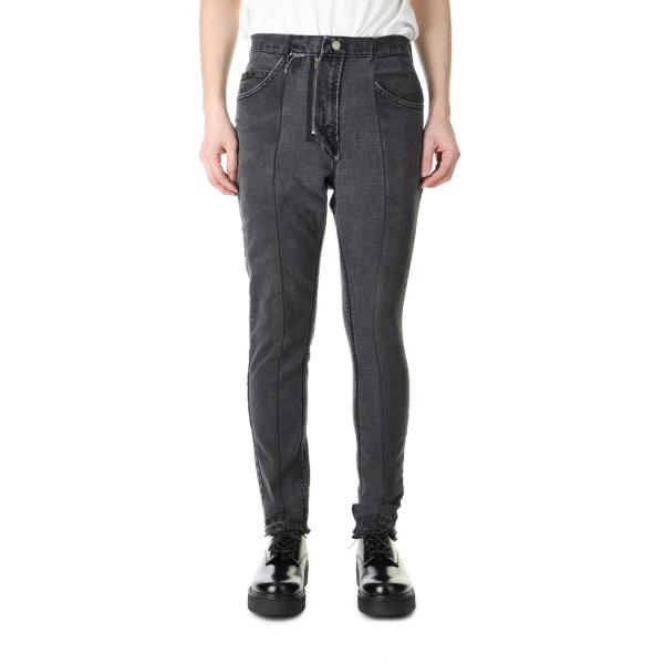 【P5倍 / SALE】Turned over switching denim pants /Tap...