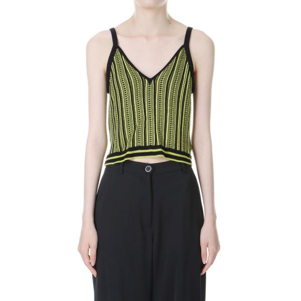 【P5倍 / SALE】Knit Camisole -YELLOW×BLACK(E22SS/T-04...
