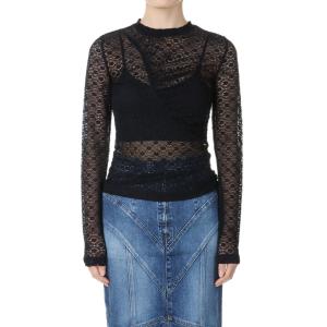 GANNI Ganni ガニー シアーシャツ Sheer Mesh Long Sleeve T